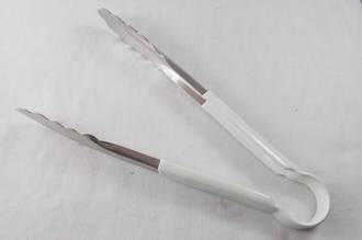 23cm Stainless Steel Tong, White Handle